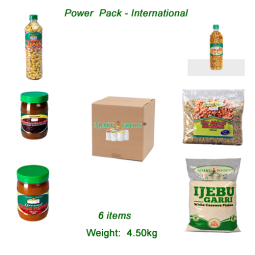 Egusi, pepper spices, breadfruit, garri , cashew nuts  and peanuts